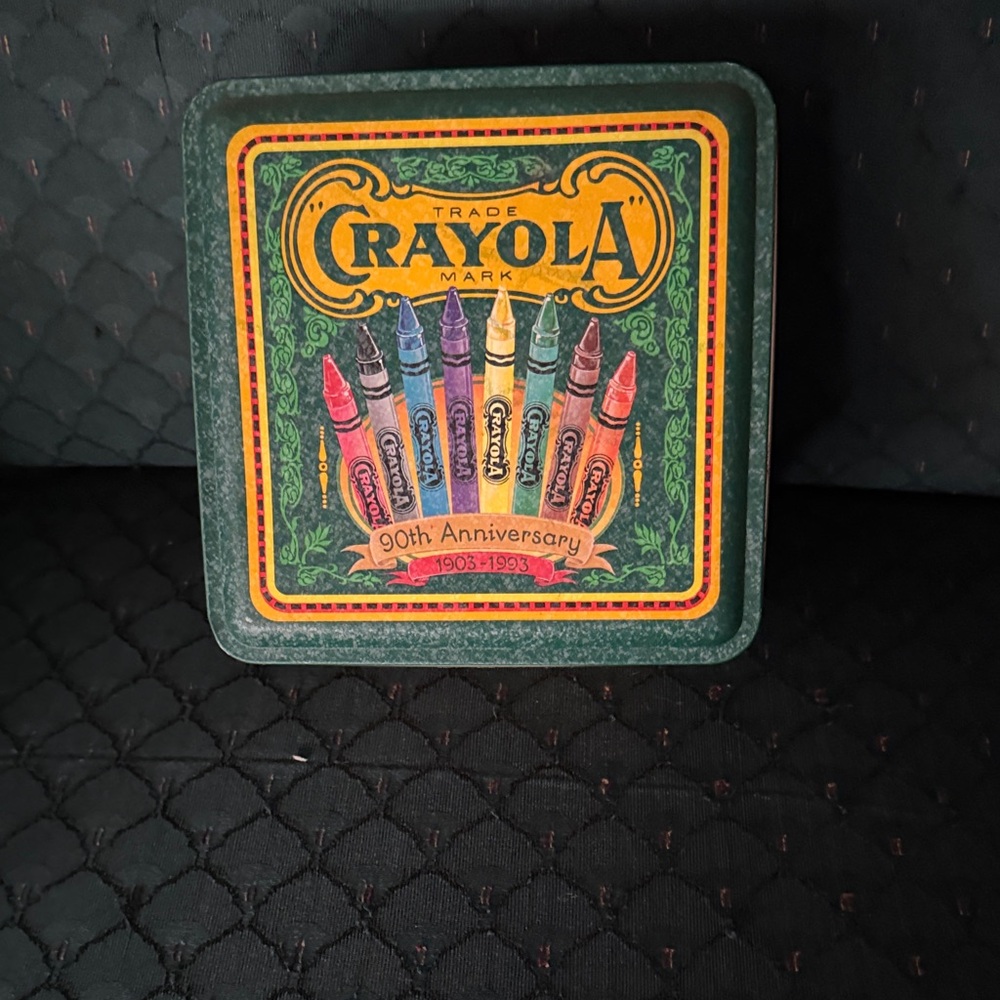 Crayola 90th Anniversary Collectible Tin with Colorful Crayons
